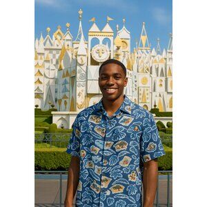 VTG Rare Disney Mickey Mouse Hawaii Sporting Rayon Button Up Shirt, Men's XL